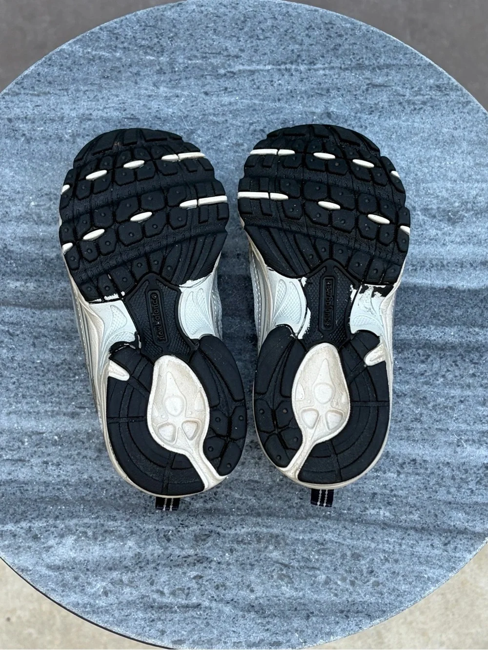 New Balance Kids Silver and Navy Trail Sneakers